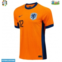 Nederland Jeremie Frimpong #12 Hjemmedrakt EM 2024 Kortermet